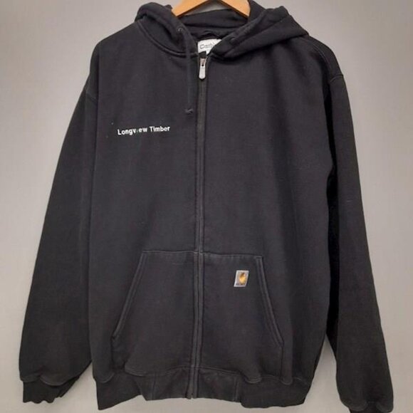 Men's Carhartt Black Heavyweight Jacket Size L - Picture 1 of 5